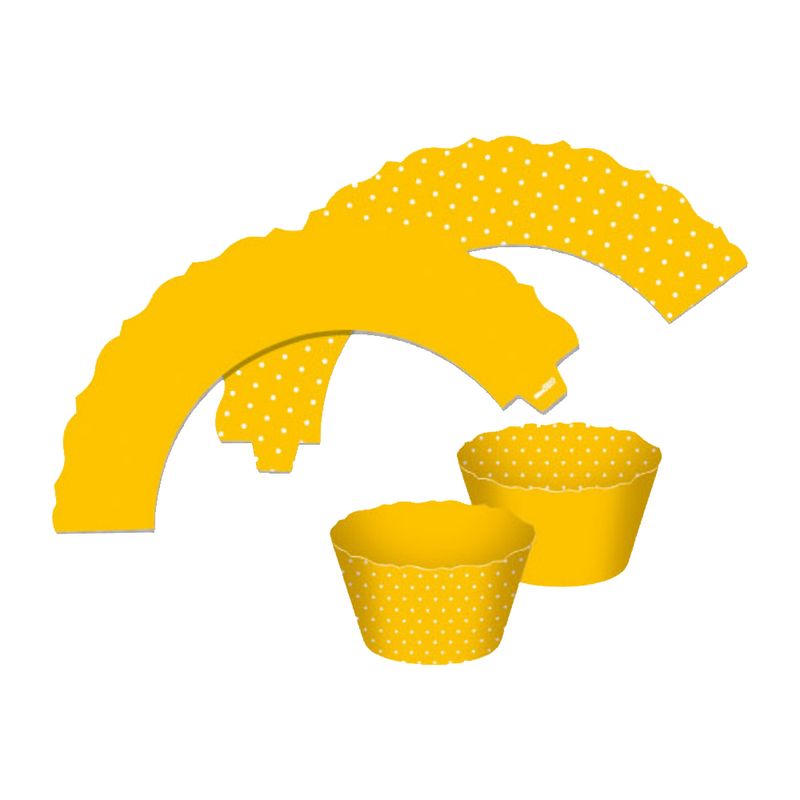 Mini-Wrappers-Cupcake-Amarelo-c-12---Ultrafest