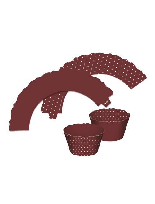 Mini Wrappers Cupcake Marrom c/12 - Ultrafest