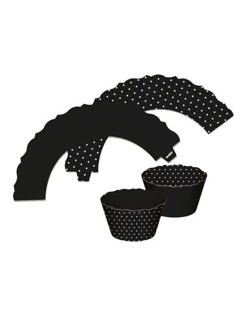 Mini Wrappers Cupcake Preto c/12 - Ultrafest