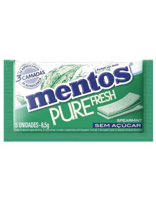Chiclete Mentos Pure 3Fresh Spearmint c/15 - Perfetti