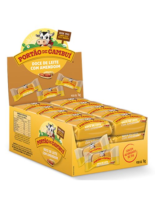 Tablete Doce de Leite com Amendoim c/40 - Portão de Cambuí