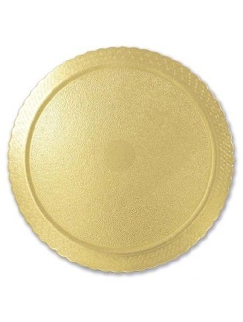 Prato Plano Cake Board Ouro Redondo 38cm - Ultrafest