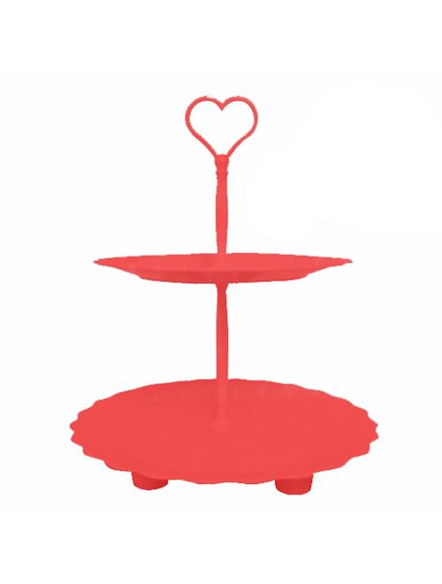 Baleiro Redondo 2 Andares Vermelho 180x220mm - Fazendo Festa