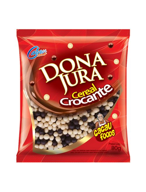Cereal Crocante Chocolate Miniball Dona Jura 80g - Cacau Foods