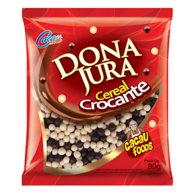 Cereal-Crocante-Chocolate-Miniball-Dona-Jura-80g---Cacau-Foods