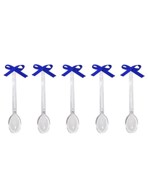 Mini Colher Laço Azul Escuro c/20 - Jmeg