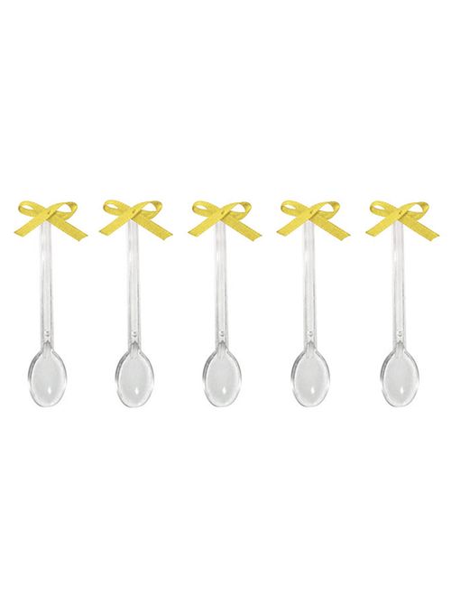 Mini Colher Laço Amarelo c/20 - Jmeg