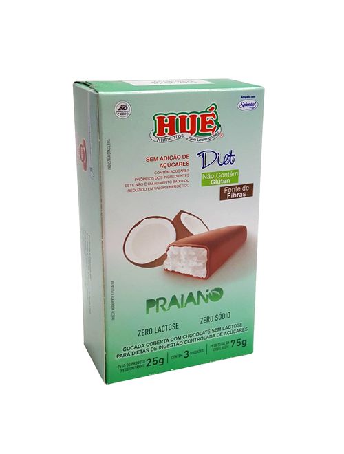 Cocada Chocolate Praiano Diet 75g - Hué