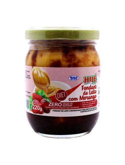 Fondant de Leite com Morango Diet 220g - Hué
