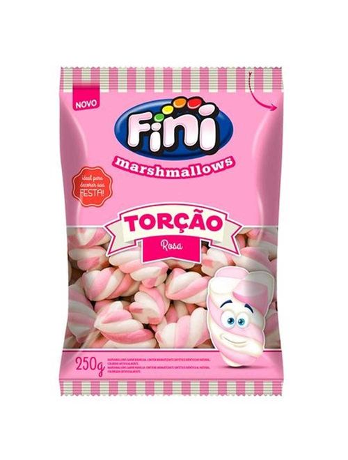 Marshmallow Torção Rosa 250g - Fini
