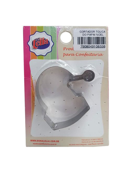 Cortador Inox Touca Papai Noel Natal - Dona Lella