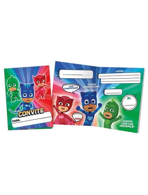 PJ Masks Convite c/8 - Regina
