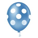 Balao-Fantasia-Poa-Azul-Escuro-e-Branco-Tamanho-10-C-25---Pic-Pic