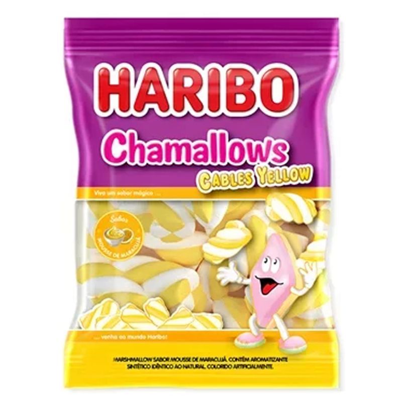 Marshmallow-Chamallows-Cables-Yellow-250g---Haribo-
