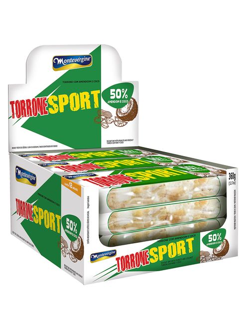 Torrone Sport Amendoim e Coco 30g c/12 - Montevérgine