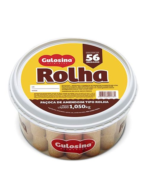 Pote Paçoca Rolha c/56 1,050kg - Gulosina