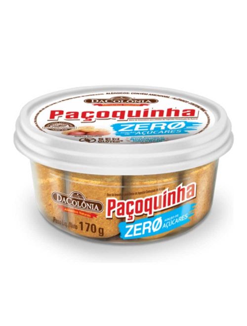 Paçoca Rolha Zero Adição de Açúcares 170g - Dacolônia