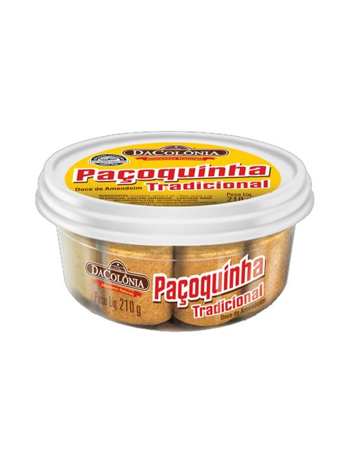 Paçoca Rolha Tradicional 210g - Dacolônia