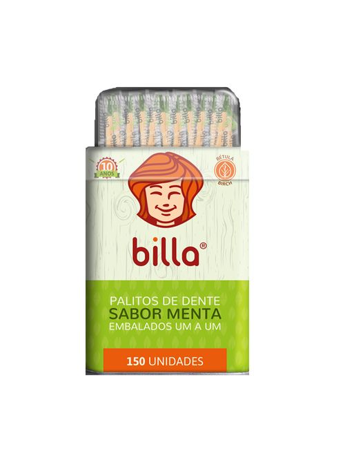 Paliteiro Lata Palitos Menta C/150 - Billa