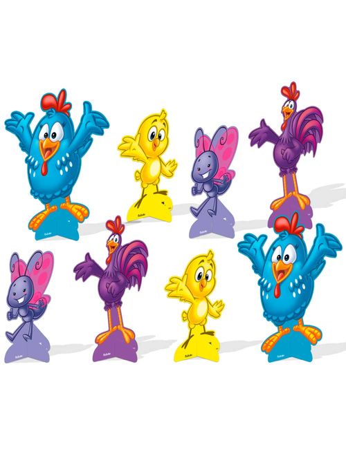 Galinha Pintadinha Decoração de Mesa c/8 - Festcolor