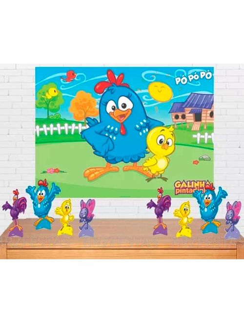Galinha Pintadinha Decoração de Mesa c/8 - Festcolor