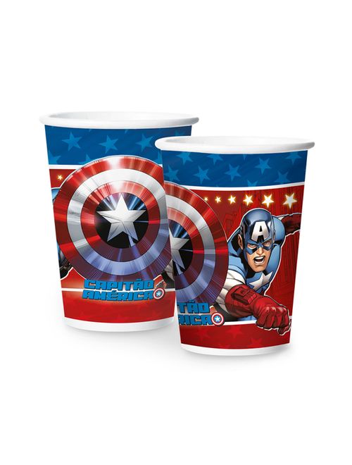 Capitão América Copo Papel c/8 - Regina