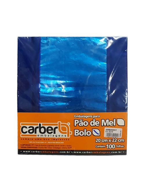 Embalagem Bolo Azul Escuro 20x22cm c/100 - Carber