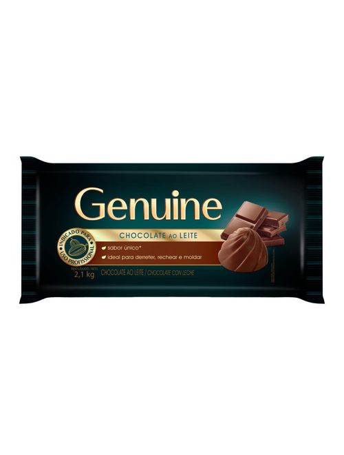 Barra de Chocolate Genuine Ao Leite 2,1kg - Cargill