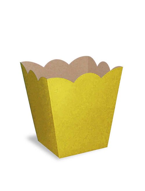 Cachepot Amarelo 5,5x7x7cm N3 c/8 - Kid Art