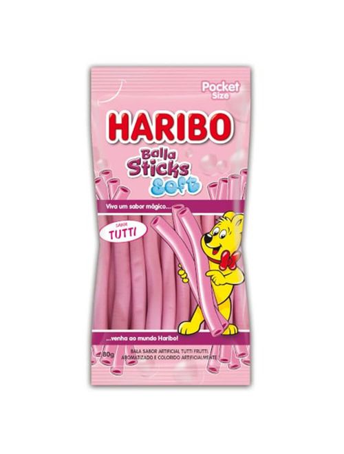 Bala de Gelatina Sticks Tutti Frutti Doce 80g - Haribo