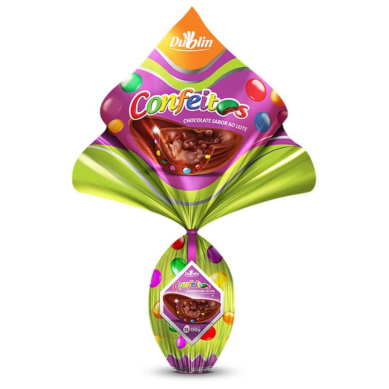 Ovo-de-Pascoa-Sabor-Ao-Leite-com-Confeitos-190g---Dublin