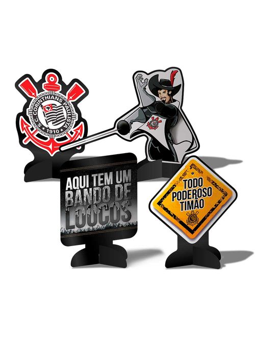 Corinthians Decoração de Mesa c/8 - Festcolor