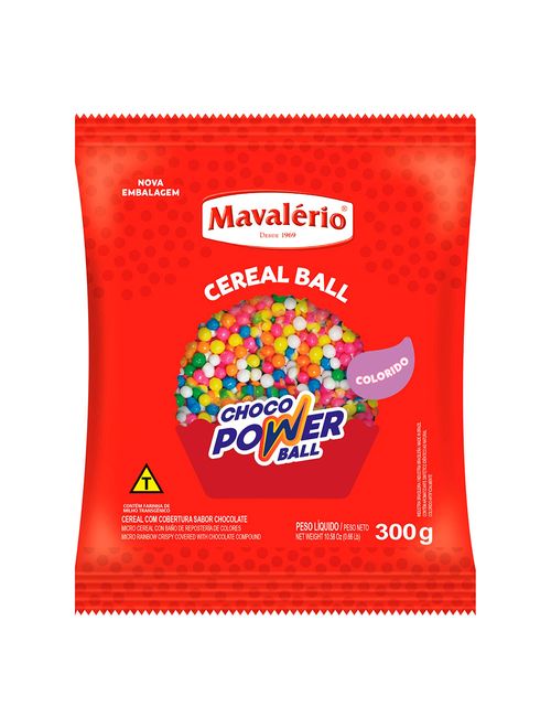 Choco Power Ball Pequeno Colorido 80g - Mavalério