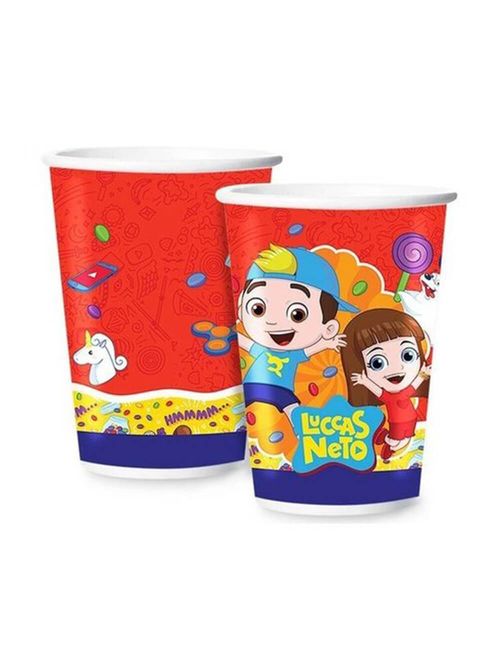 Luccas Neto Copo Papel 180ml c/8 - Regina