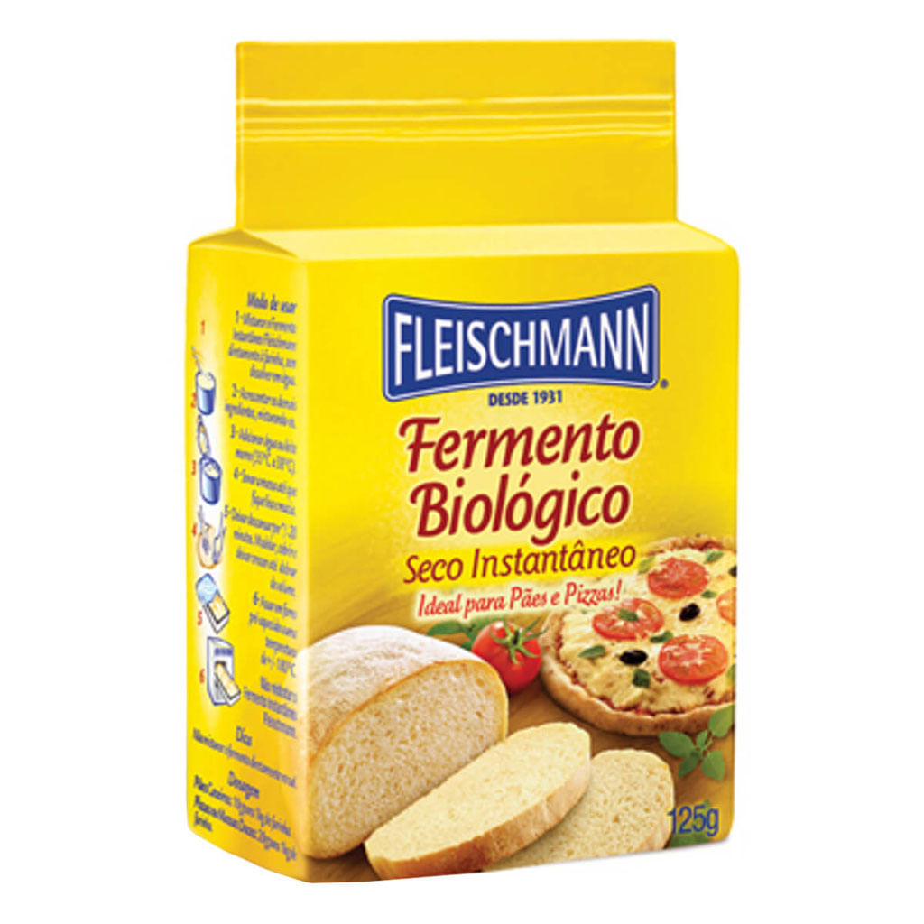 Fermento Biológico Seco Instantâneo 125g - Fleischmann - Doce Malu