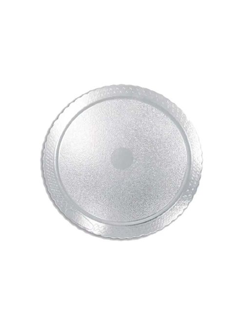 Prato Plano Cake Board Prata Redondo 21cm - Ultrafest