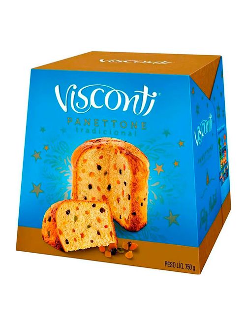 Panettone Frutas Cristalizadas 750g - Visconti