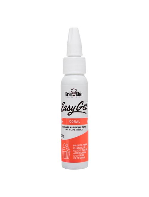 Corante Easy Gel Coral 25g - Gran Chef