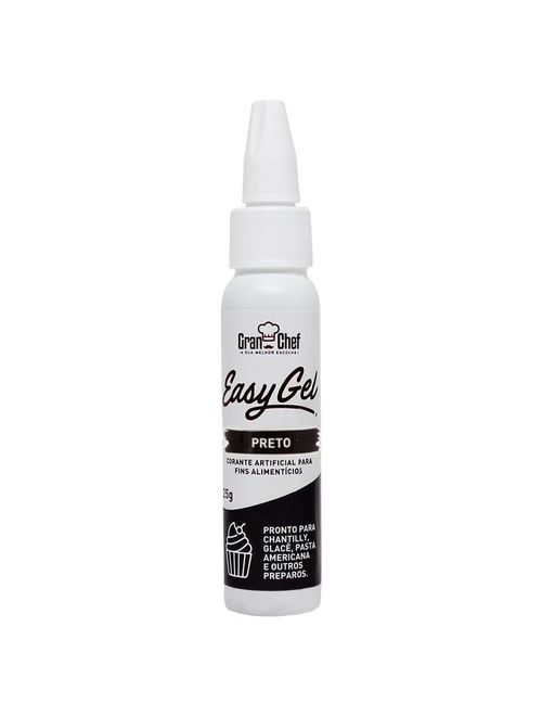 Corante Easy Gel Preto 25g - Gran Chef