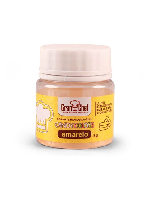 Corante em Pó Lipossolúvel Amarelo 5g - Granchef
