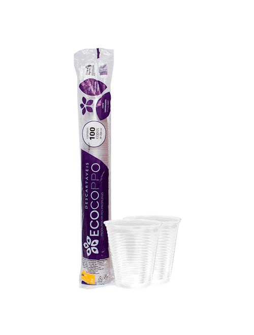 Copo Transparente 200ml c/100 - Ecocoppo
