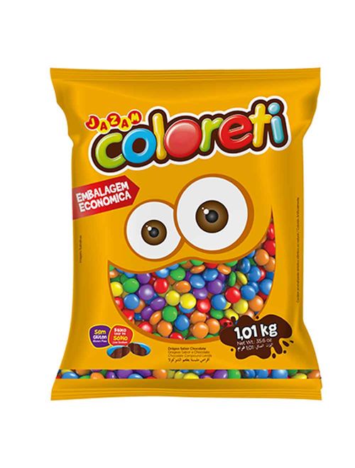 Confeito Chocolate Coloreti 1,01Kg - Jazam