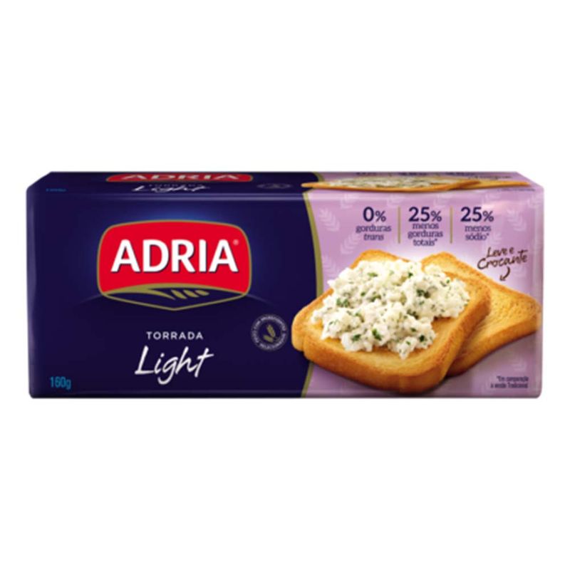 Torrada Light 142g - Adria - Doce Malu