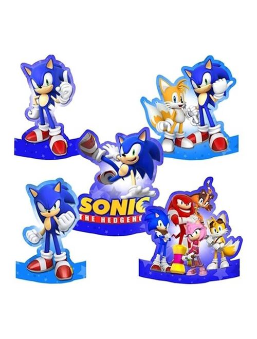 Sonic 1 Decoração de Mesa c/6 - Regina