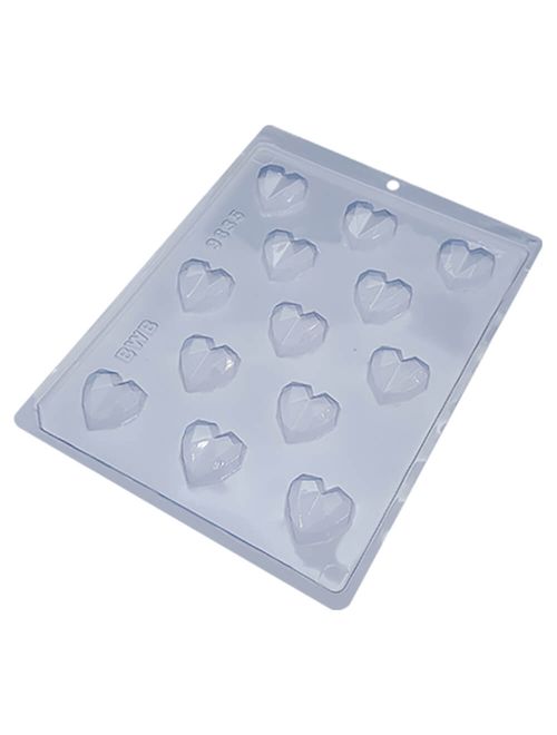 Forma PVC Coração Lapidado 13 Cavidades Ref.9835 - BWB