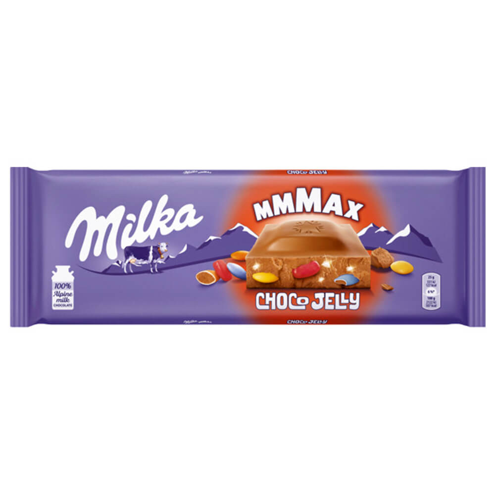 Tablete de Chocolate Mmmax Choco Jelly 250g - Milka - Doce Malu