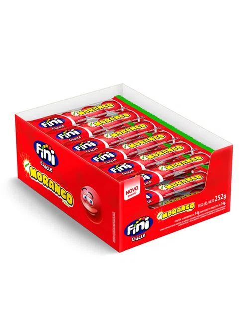 Chiclete Morango Cítrico 14g c/18 - Fini