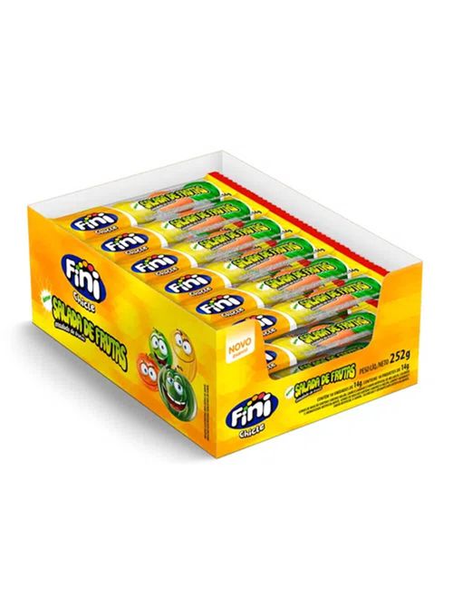 Chiclete Salada de Frutas Cítrico 14g c/18 - Fini