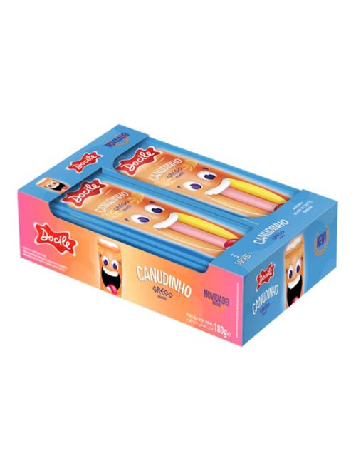 Canudinho Bala de Gelatina Iogurte Grego 15g c/12 - Docile