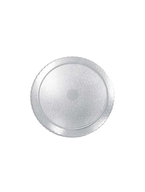 Prato Plano Cake Board Prata Redondo 15cm - Ultrafest